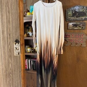 Long Sleeve Gradient Maxi Dress